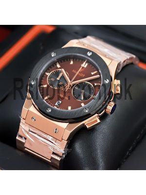 Hublot Classic Fusion Brown Dial Rose Gold Watch Price in Pakistan