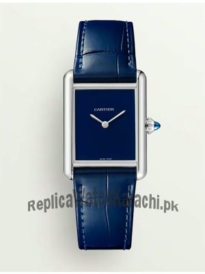 Cartier Tank Must Blue Ladies Watch Price in Pakistan