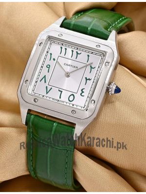 Cartier Santos Dumont Unisex Green Straps Watch Price in Pakistan