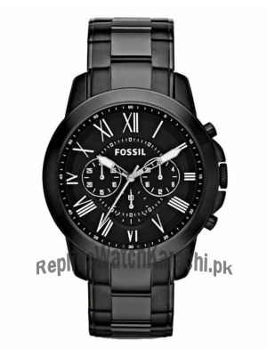 Fossil Grant Chronograph Black Stainless Steel Watch FS4832   (Same as Original) Price in Pakistan
