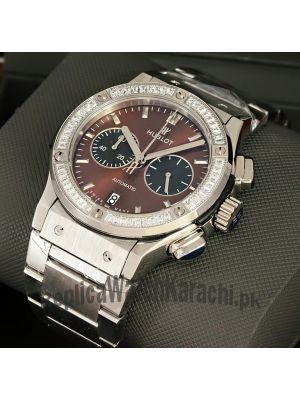 Hublot Classic Fusion Chronograph Diamond Bezel Watch Price in Pakistan