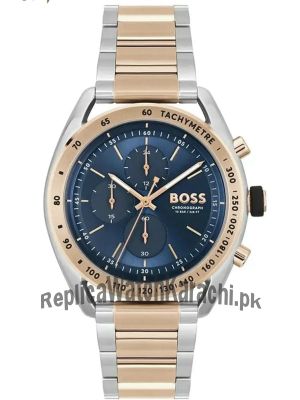 Hugo Boss Men’s Two-tone Blue Dial Watch Price in Pakistan