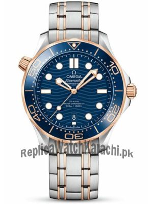 Omega Seamaster Diver Blue Dial Two-Tone Men's Bracelet Watch Price in Pakistan