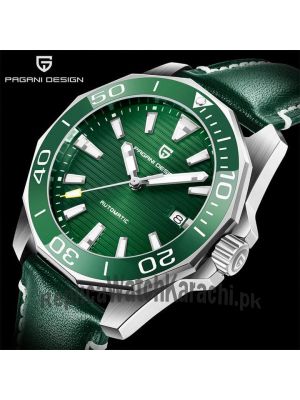 Pagani Design PD-1668 Green in Leather Watch Price in Pakistan