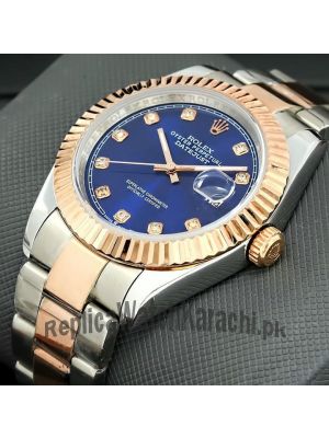 Rolex Datejust Blue Diamond Dial Watch Price in Pakistan