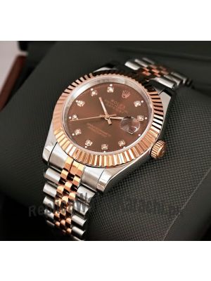 Rolex Datejust Brown Dial Two Tone Watch Price in Pakistan