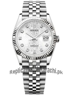 Rolex datejust computer dial silver Watch