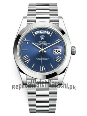 Rolex Day-Date 40 Platinum 228206 Blue Roman Dial Watch Price in Pakistan