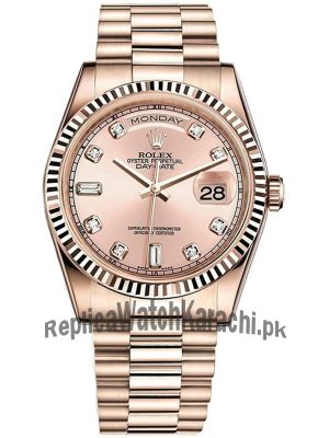 Rolex Day Date President 36 Everose Gold Watch Price in Pakistan
