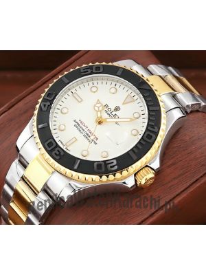Rolex Yacht-Master White Dial Two Tone Watch  Price in Pakistan