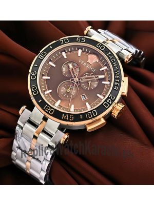 Versace Brown Dial Chronograph Watch