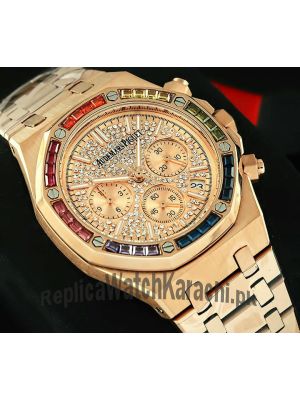 Audemars Piguet Royal Oak Rainbow Bezel Diamond Dial Watch Price in Pakistan