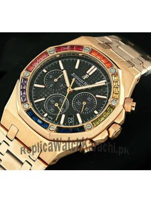 Audemars Piguet Royal Oak Rainbow Bezel Watch Price in Pakistan