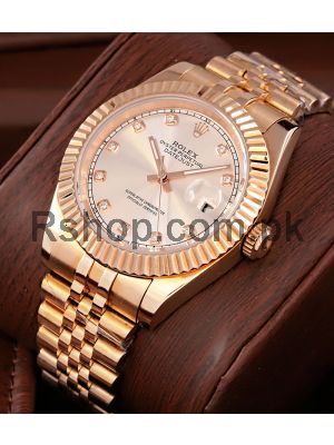 Rolex Datejust Rose Gold Diamond Dial Watch Price in Pakistan