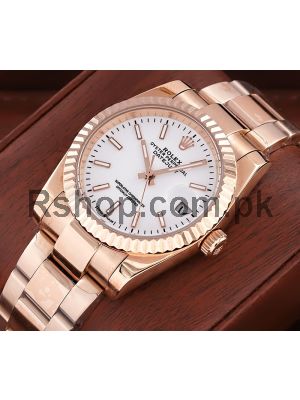 Rolex Datejust Rose Gold White Dial Watch Price in Pakistan