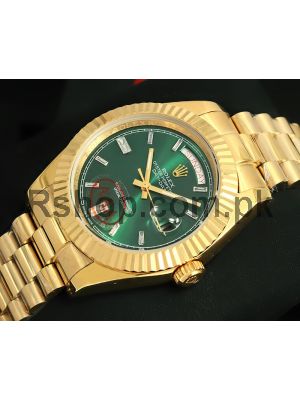 Rolex Day-Date II President Diamond Green Dial Watch  (2021) Price in Pakistan