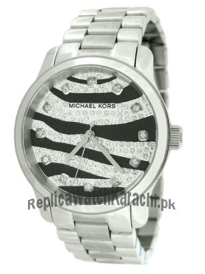 Michael Kors Classic Silver Zebra Glitz Women’s Watch Price in Pakistan