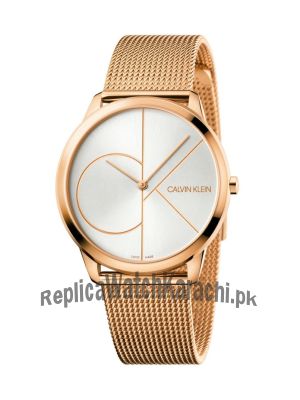 Calvin Klein Men 40MM Minimal Stainless Steel Mesh Bracelet Watch Price in Pakistan