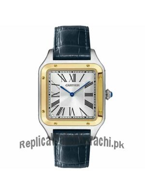 Cartier Santos Dumont Two Tone Blue straps Unisex Watch Price in Pakistan