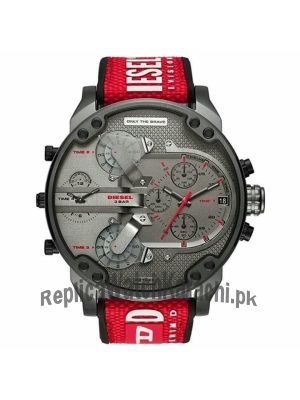Diesel Men's Mr.-Daddy DZ7423  Red-Grey Chronograph Analog Watch Price in Pakistan