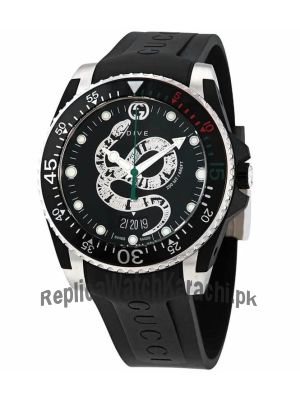 Gucci Dive Quartz Snake Black Dial Men's Watch Price in Pakistan