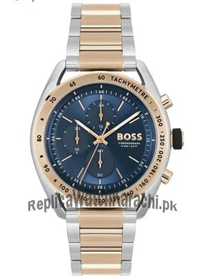 Hugo Boss Men’s Two-tone Blue Dial Watch Price in Pakistan