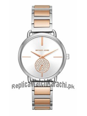 Michael Kors Portia Silver Dial Two Tone Watch  Price in Pakistan