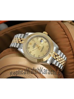 Rolex Datejust Two Tone Gold Dial Watch Price in Pakistan