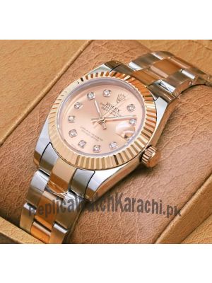 Rolex Datejust Lady Rose Gold Dial Two Tone Watch Price in Pakistan