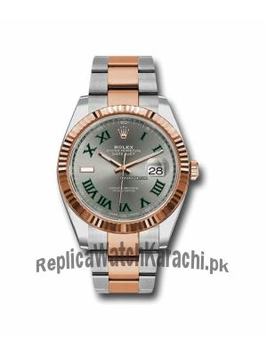 Rolex Datejust Green Roman Numeral Men's Watch Price in Pakistan