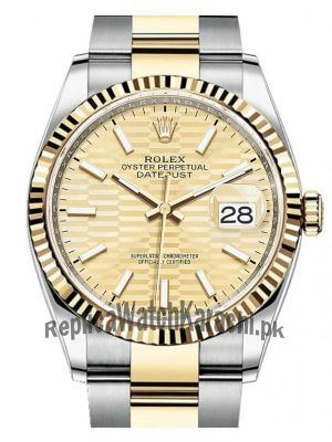 Rolex Datejust 36 Gold Fluted Motif Dial 2021 Watch  (2021) Price in Pakistan