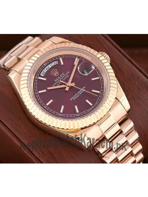 Rolex Day-Date  Cherry Dial Watch Price in Pakistan