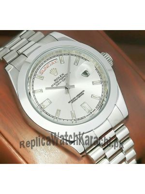 Rolex Day-Date Silver Watch 2021 Price in Pakistan