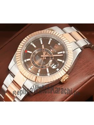 Rolex Sky-Dweller Brown Dial Two Tone Watch Price in Pakistan