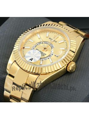 Rolex Sky Dweller Champagne Dial Yellow Gold Mens Watch Price in Pakistan