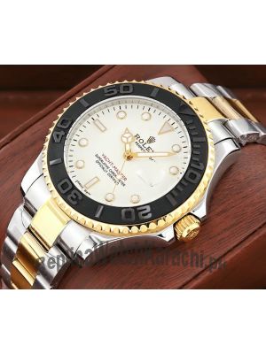Rolex Yacht-Master White Dial Two Tone Watch  Price in Pakistan