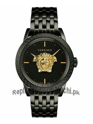 Versace Men's Swiss Palazzo Empire Black Ion-Plated Stainless Steel  Watch Price in Pakistan