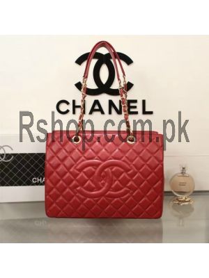 Chanel Red Classic Grand Shopping Tote Gst Caviar Bag Price in Pakistan