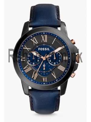 Fossil Grant Chronograph Black and Blue Dial Men's Watch  (Swiss Watch) Price in Pakistan