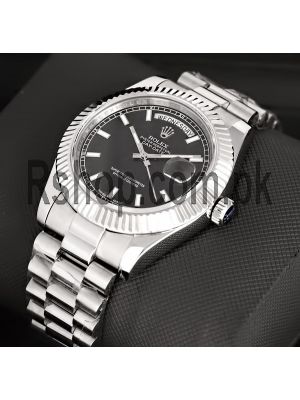Rolex Day-Date  Black Dial Swiss Quality ETA Movement 2836 Watch Price in Pakistan