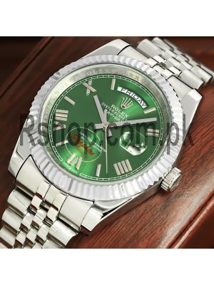 Rolex watches pakistan,540 Day-Date Green Roman Dial Watch Price in Pakistan